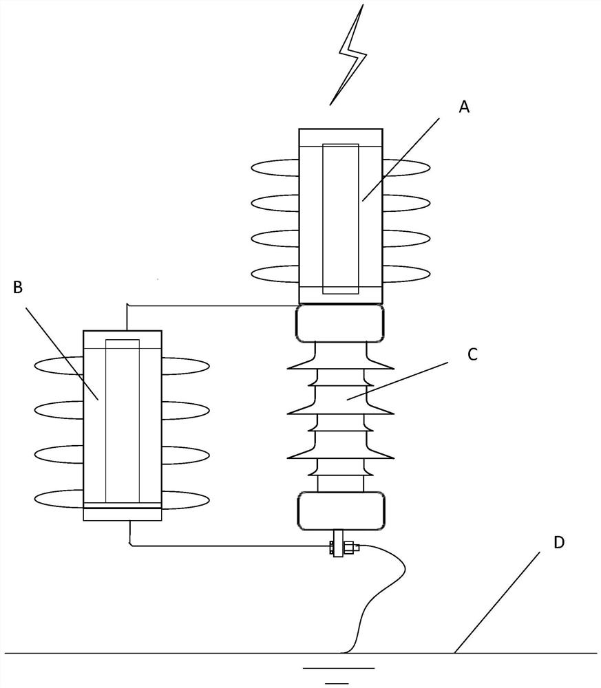 Novel combined arc extinguishing lightning protection device