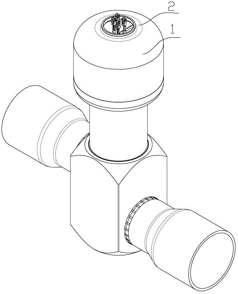 Electronic expansion valve and insertion component thereof