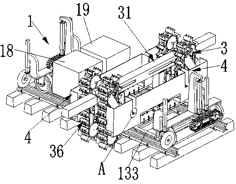 Stone discharging-filling multi-functional intelligent device