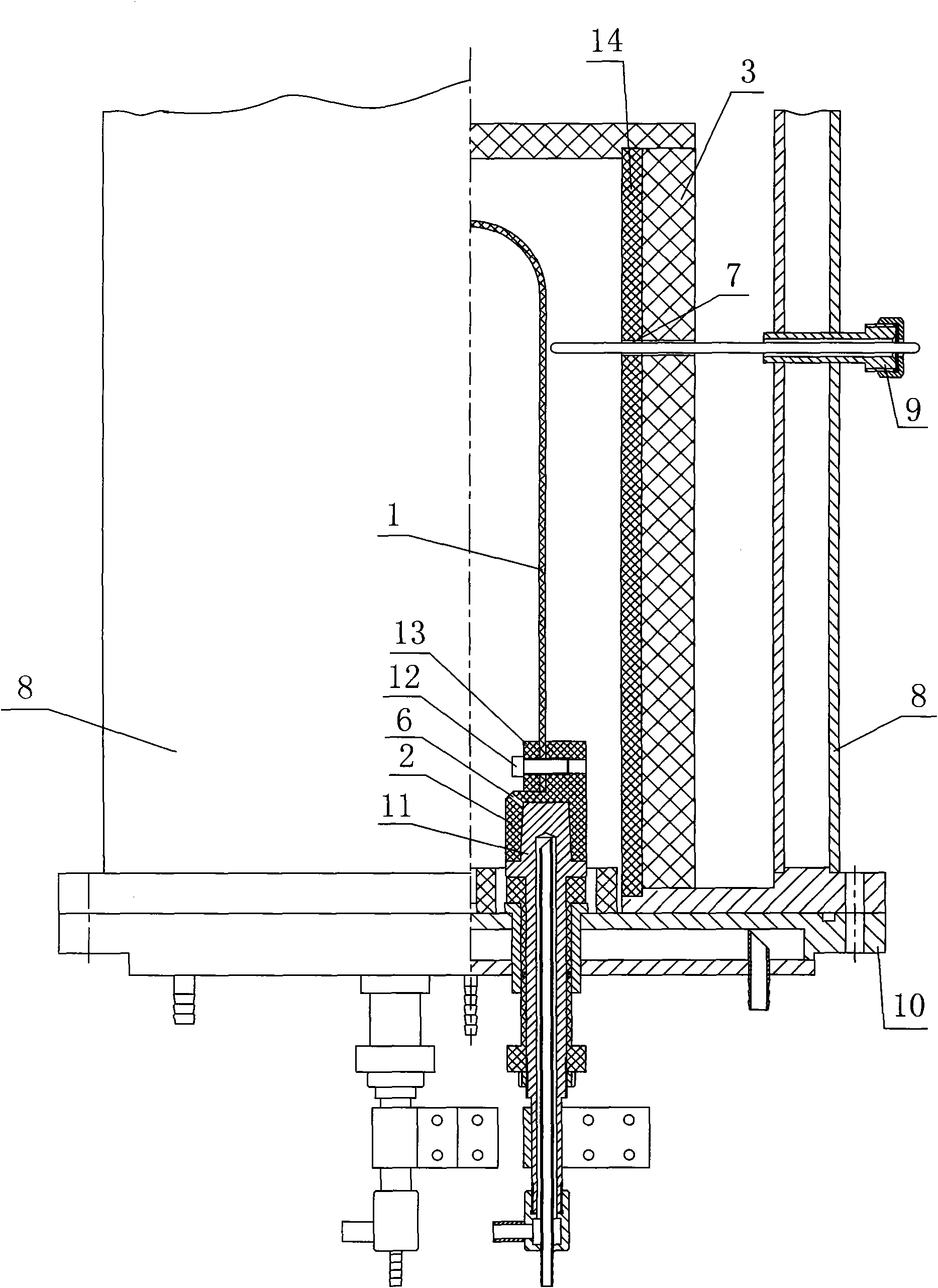 Direct heating type testing method of high temperature resistance of carbon/carbon heating elements