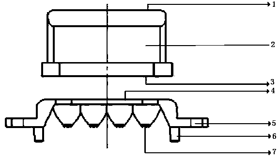 LED navaid lamp optical assembly used for generating rectangular spots