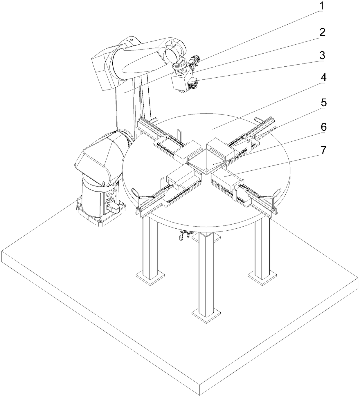 Robot automatic grinding equipment for ancient building bricks