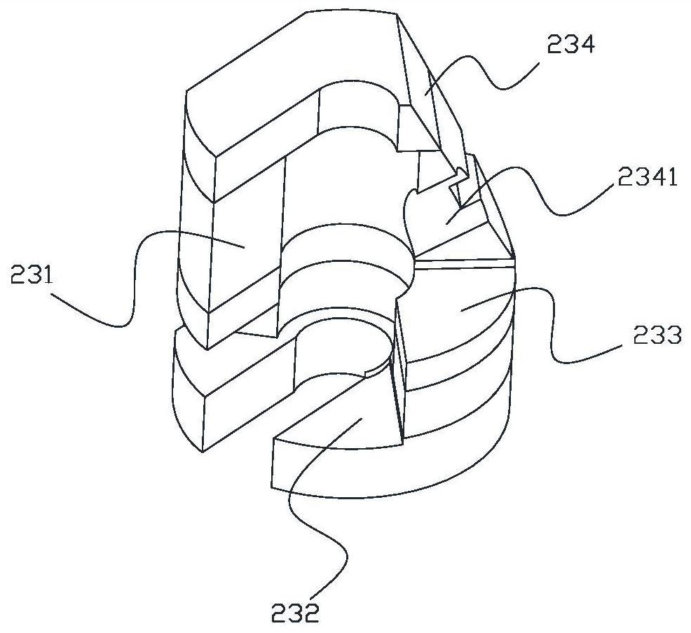 A lower switch valve device for precision three-way valve air tightness detection