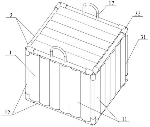 An expandable inflatable membrane structure airdrop device and its operating method