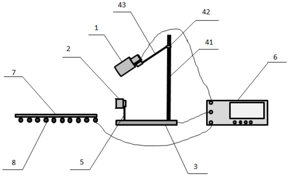 A device and method for detecting surface damage defects based on side-view camera shooting