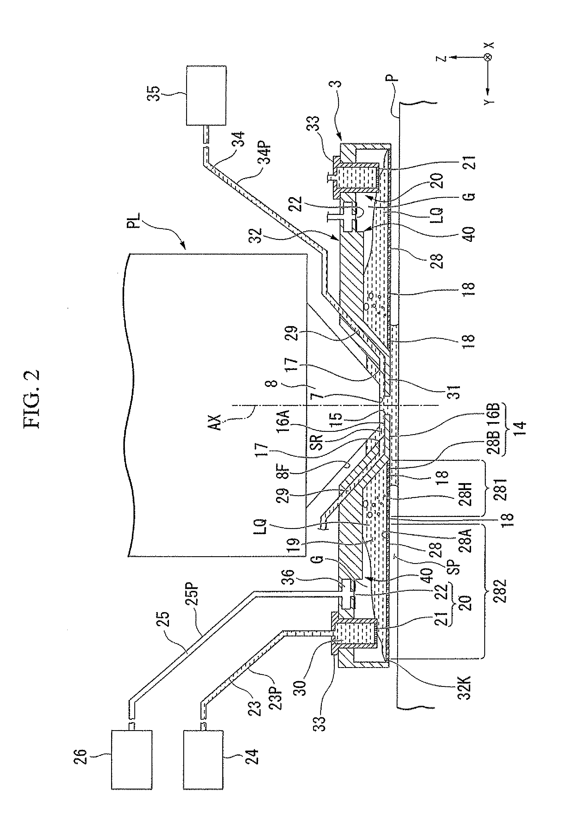 Liquid immersion member, immersion exposure apparatus, liquid recovering method, device fabricating method, program, and storage medium