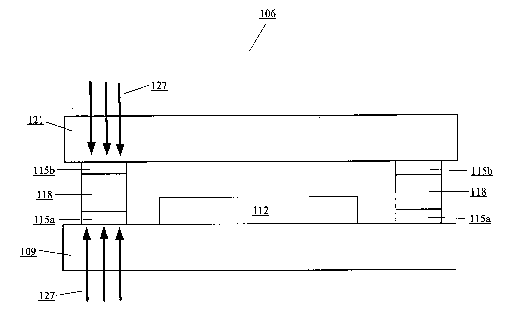 Sealing of electronic device using absorbing layer for glue line