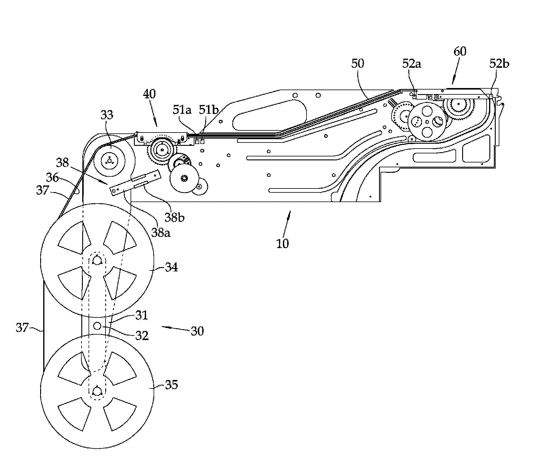 Carrier tape feeder for chip mounter