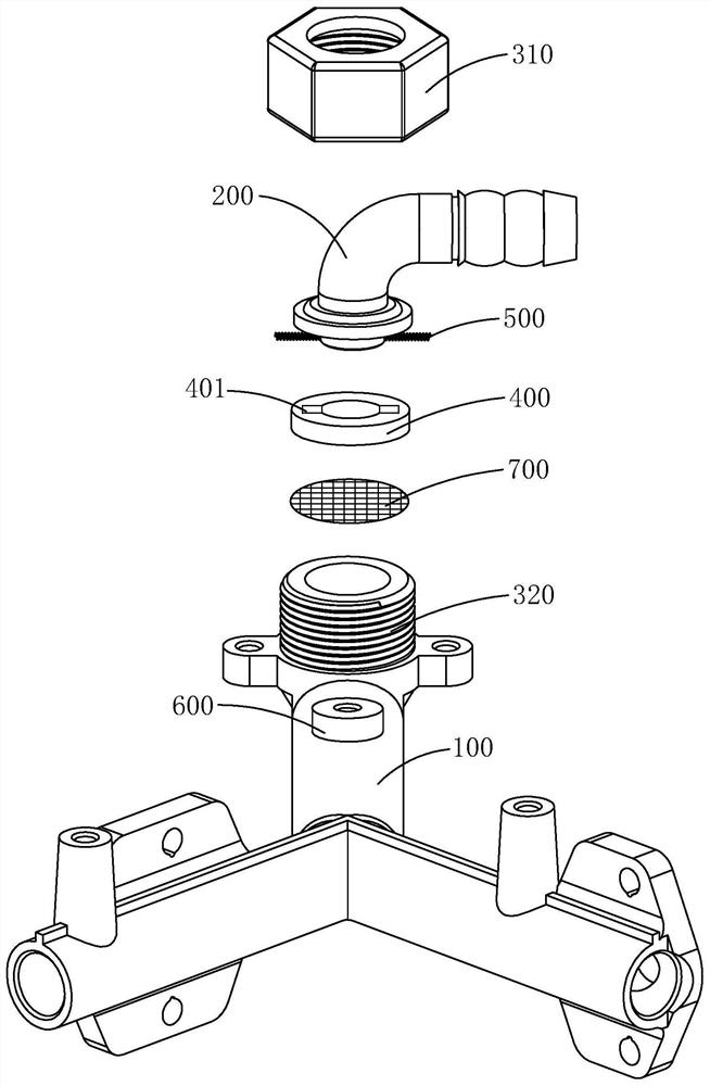 Gas inlet pipeline device and gas stove