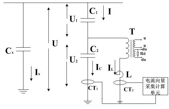 Device and method for measuring bus voltage phase of capacitor voltage transformer