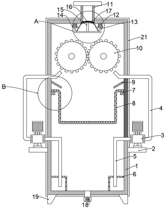 Environment-friendly equipment for solid-liquid separation of kitchen waste