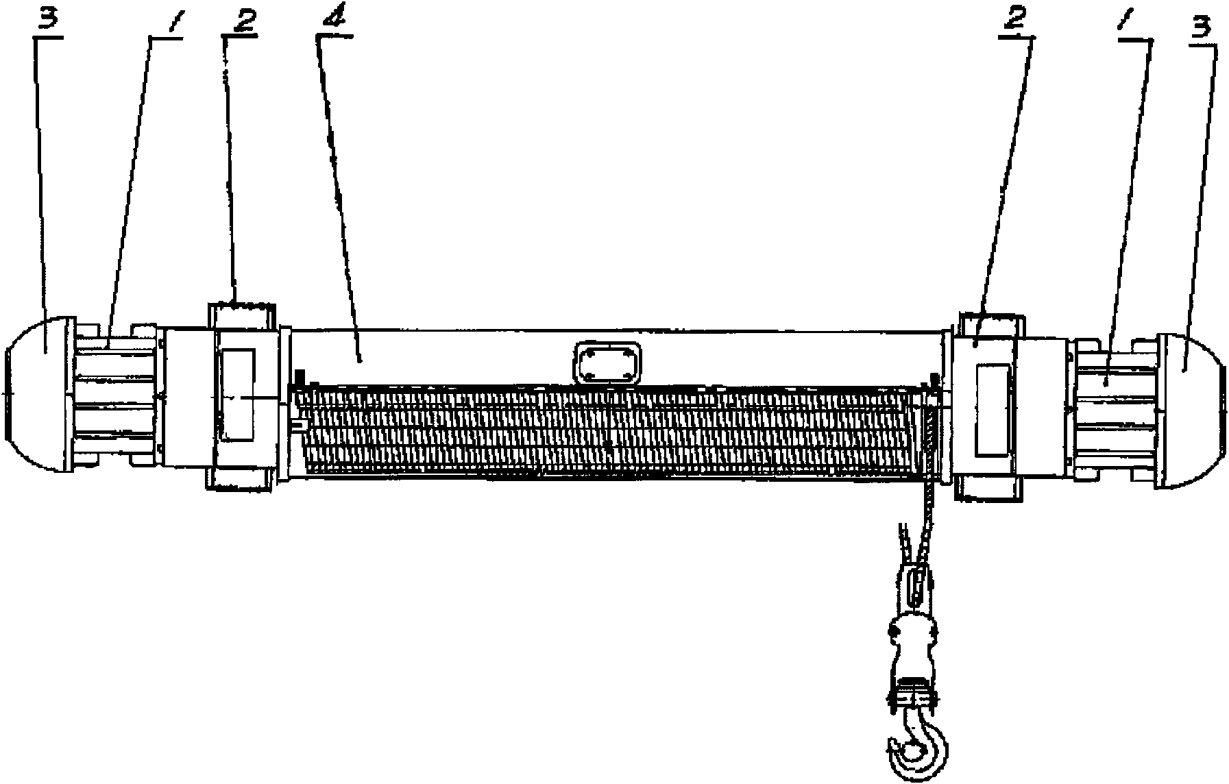 Novel dual-power-driven type electric hoist of crane