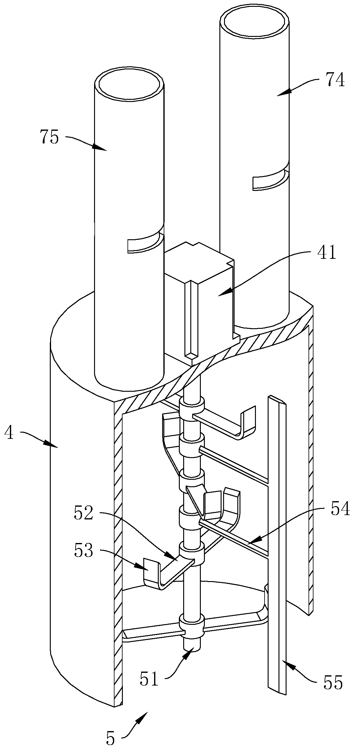 Fluidity detection device for concrete powder