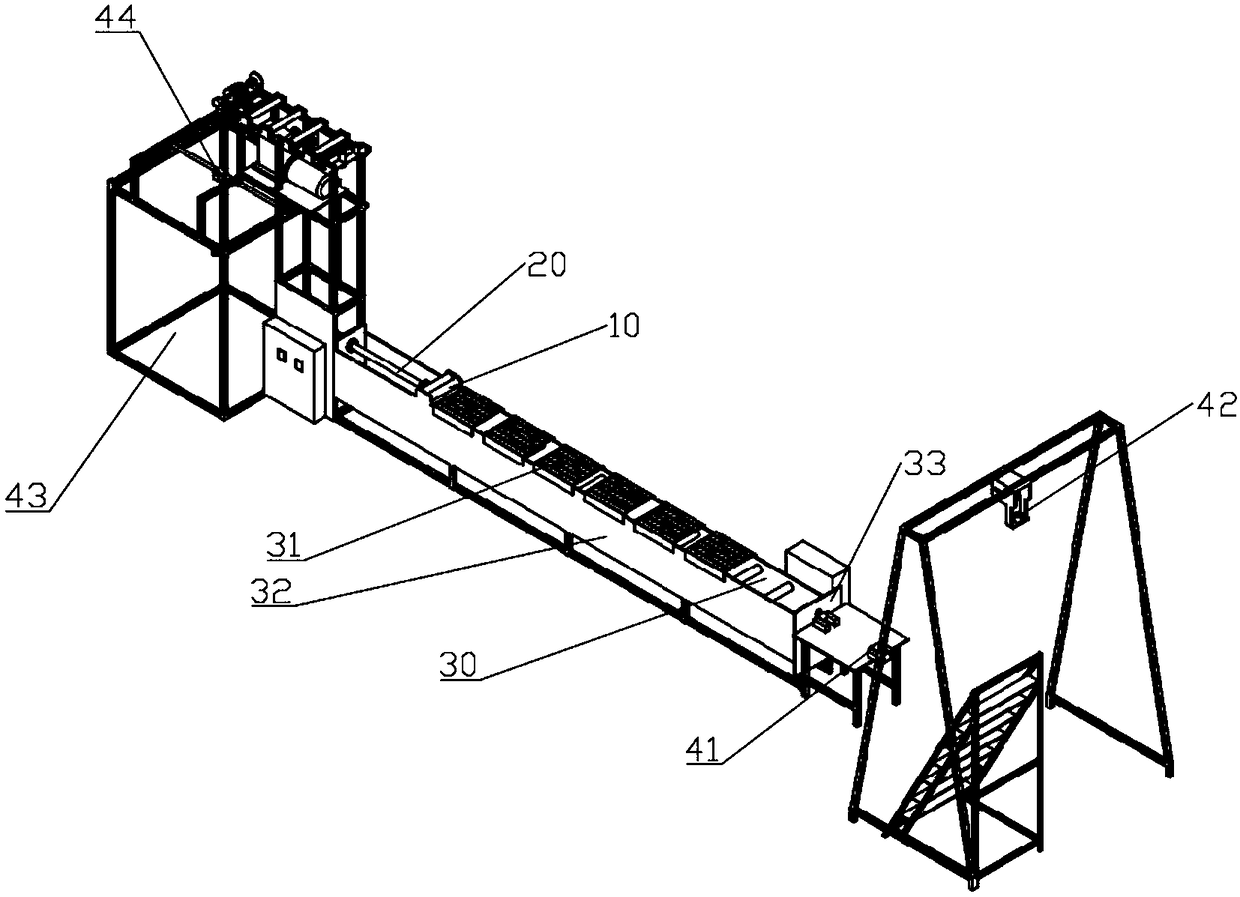 Iron chain breaking strength detection device