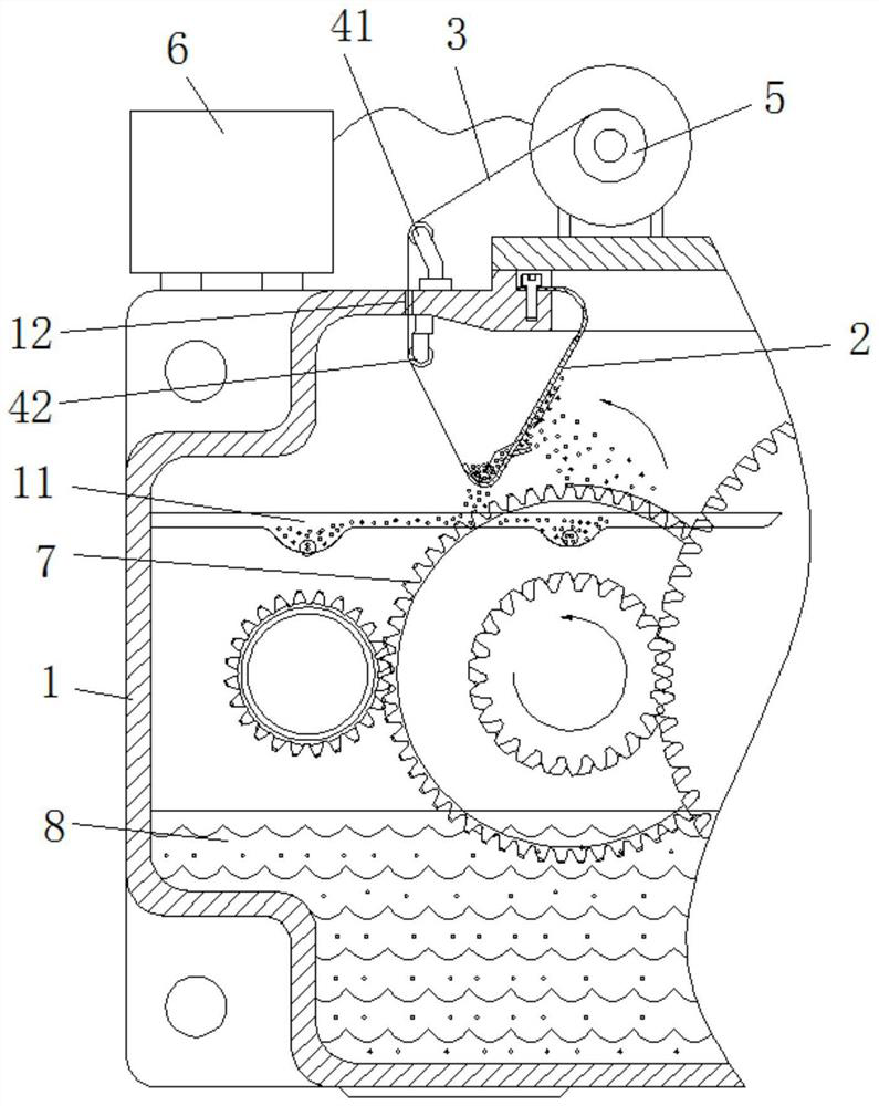 An adjustable oil receiving plate device and control method thereof