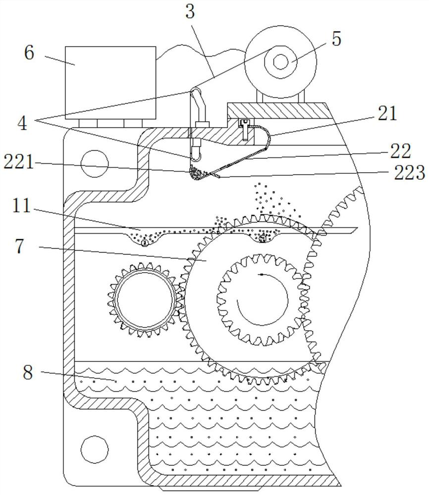 An adjustable oil receiving plate device and control method thereof