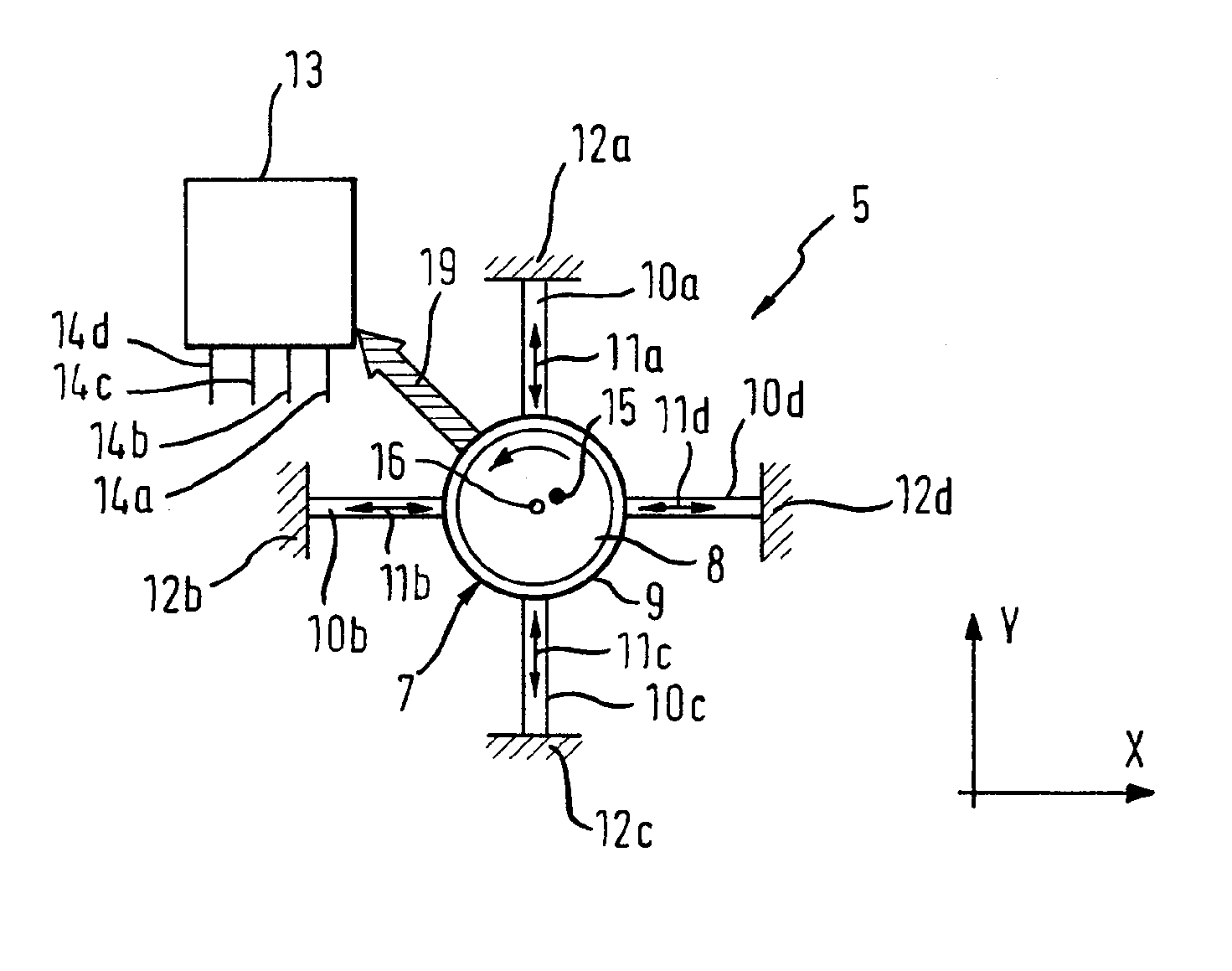 Device and method for damping the imbalance of a rotating part and dishwashing machine with such a device