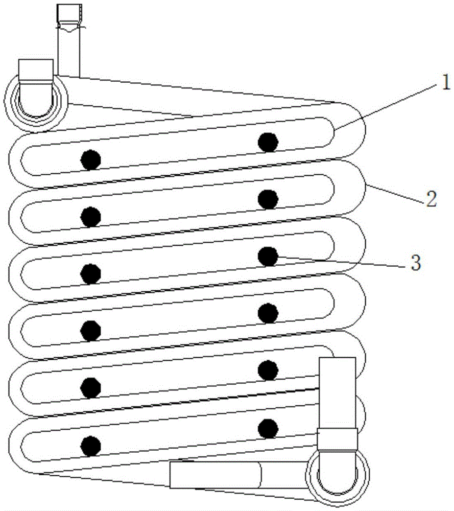 Anti-freezing device for double-pipe heat exchanger and manufacturing method of anti-freezing device