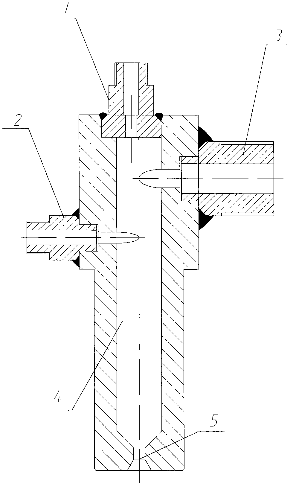 Multi-inlet gas-liquid two-phase cyclone feeding downward-spray atomizing nozzle