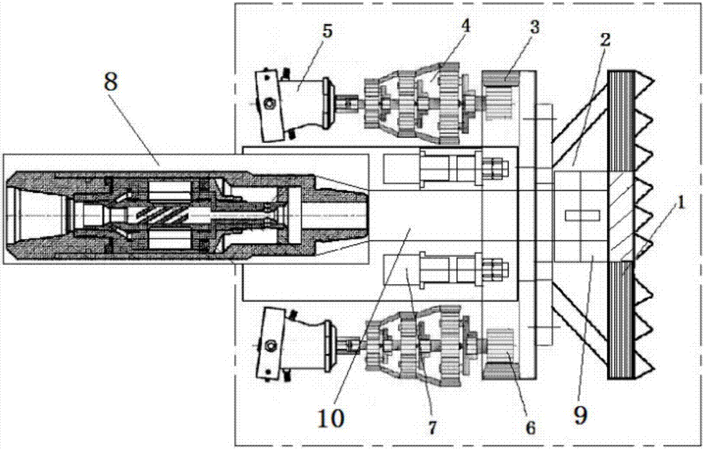 Weak-broken surrounding rock section TBM construction device