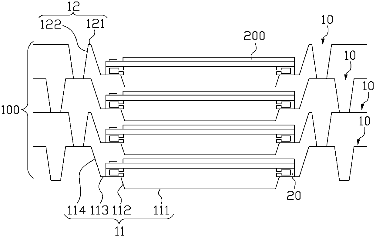 Packaging device of plate-like assembly