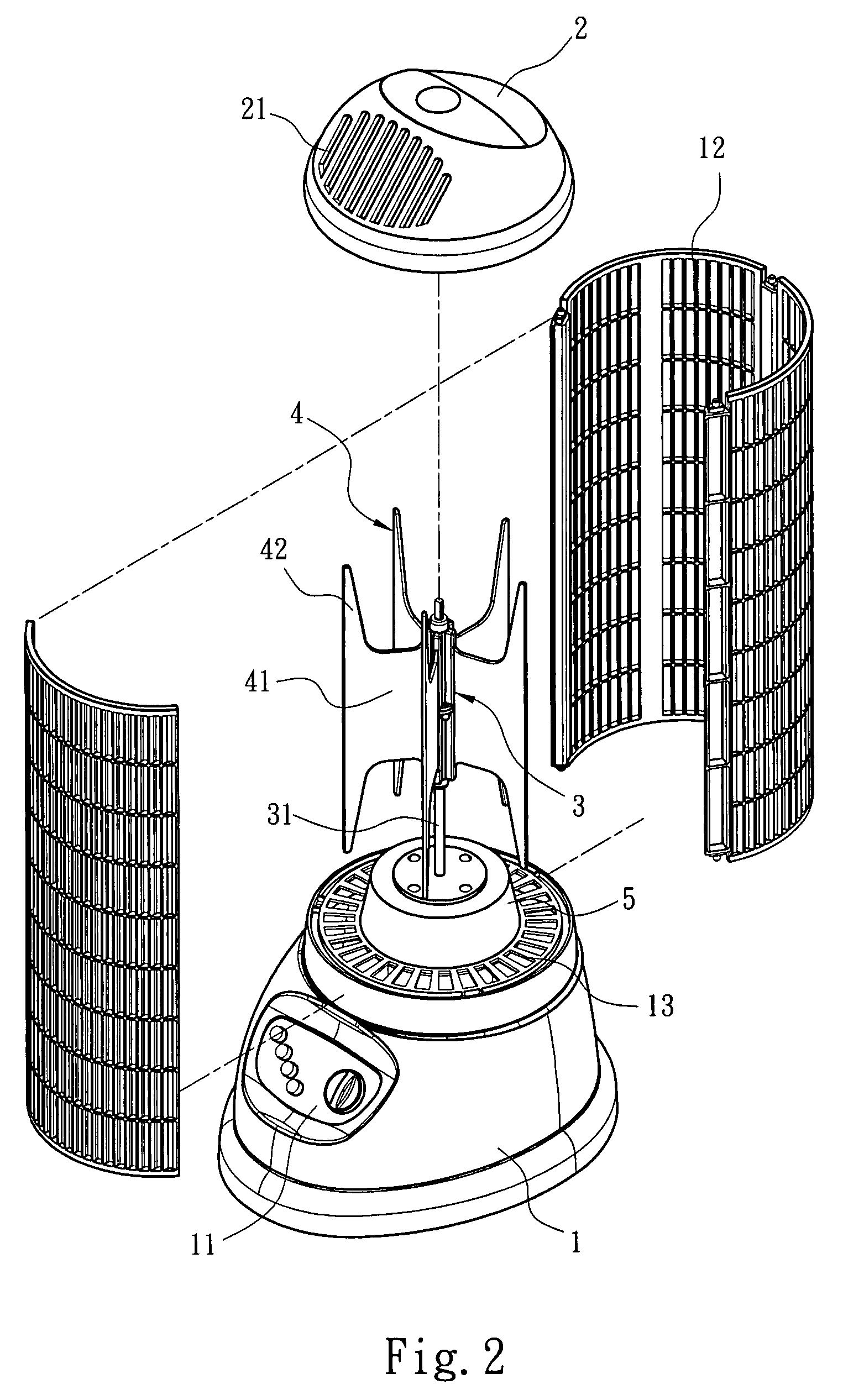 Omnidirectional electric fan and fan blade structure