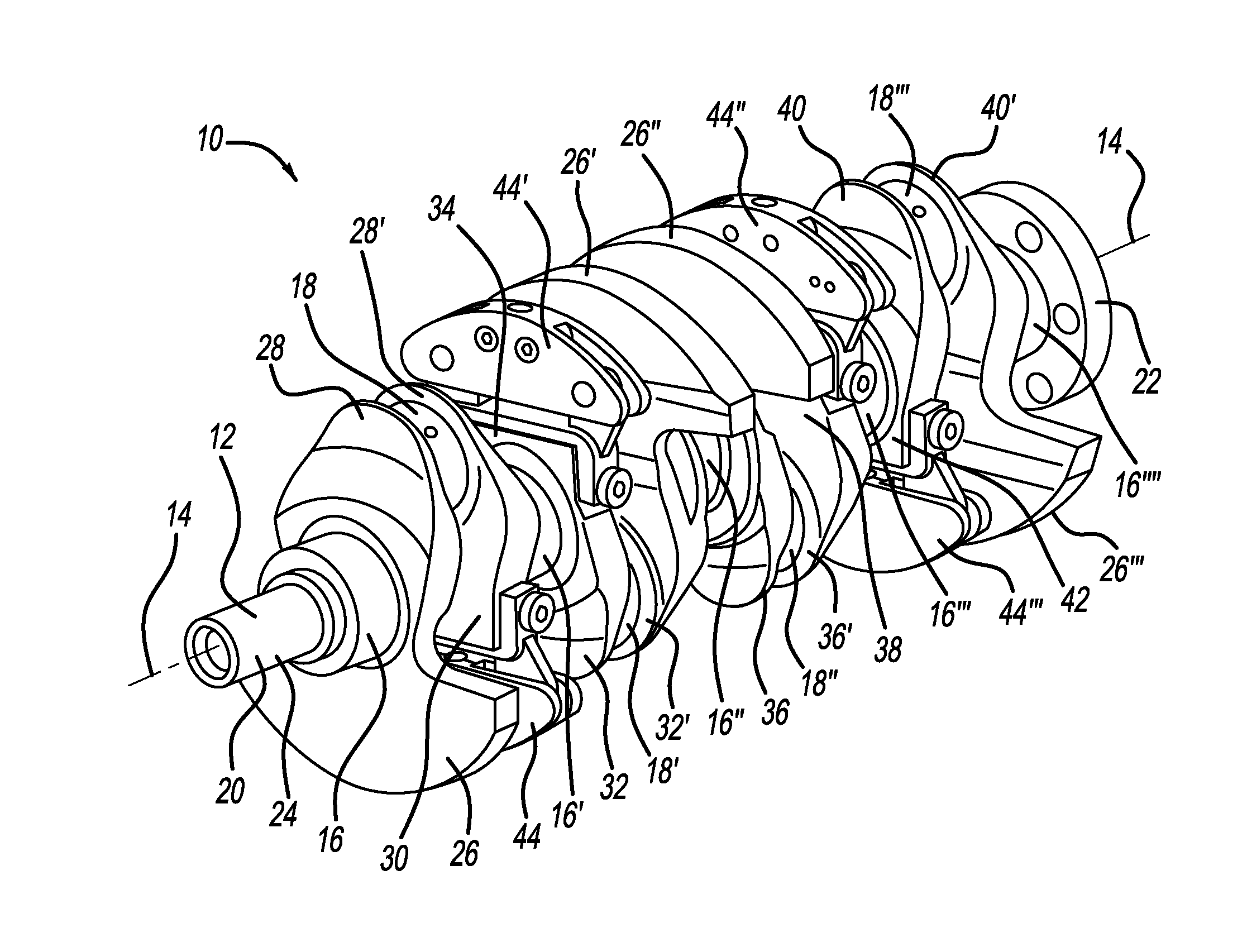 Crankshaft pendulum assembly having kidney-shaped track