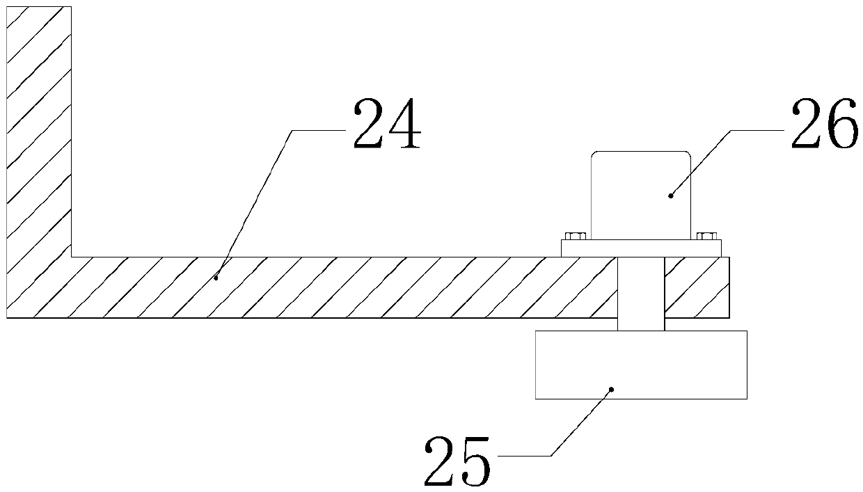 Hardware stamping component capable of discharging rapidly