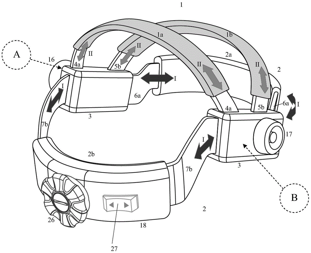 Automatic telescopic type head band structure