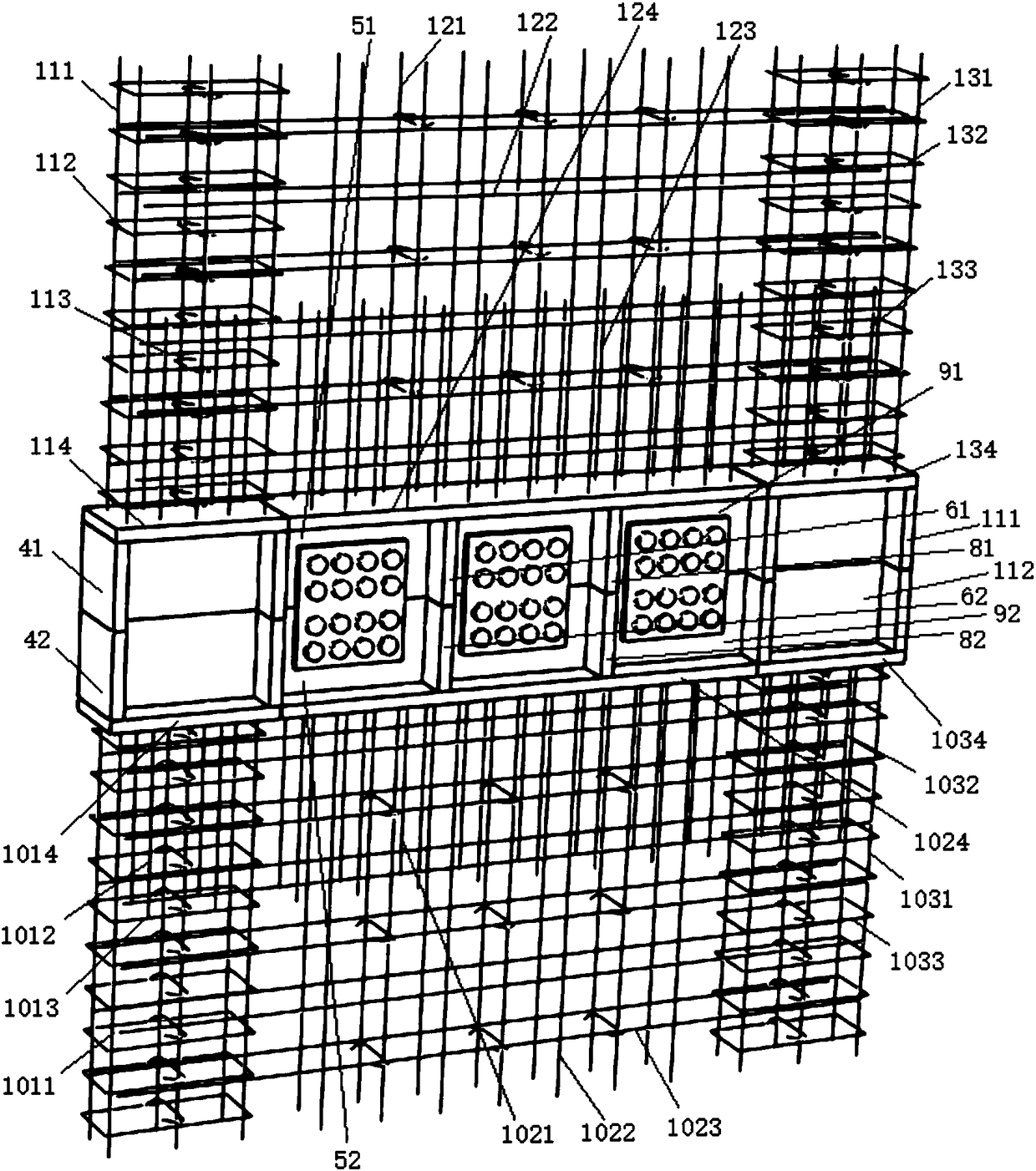 Fabricated concrete shear wall structure vertical rigid connection joint and construction method thereof