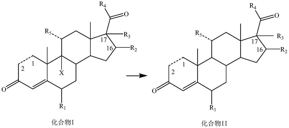 Dehalogenation methodof 9-halogenated steroid compound and application