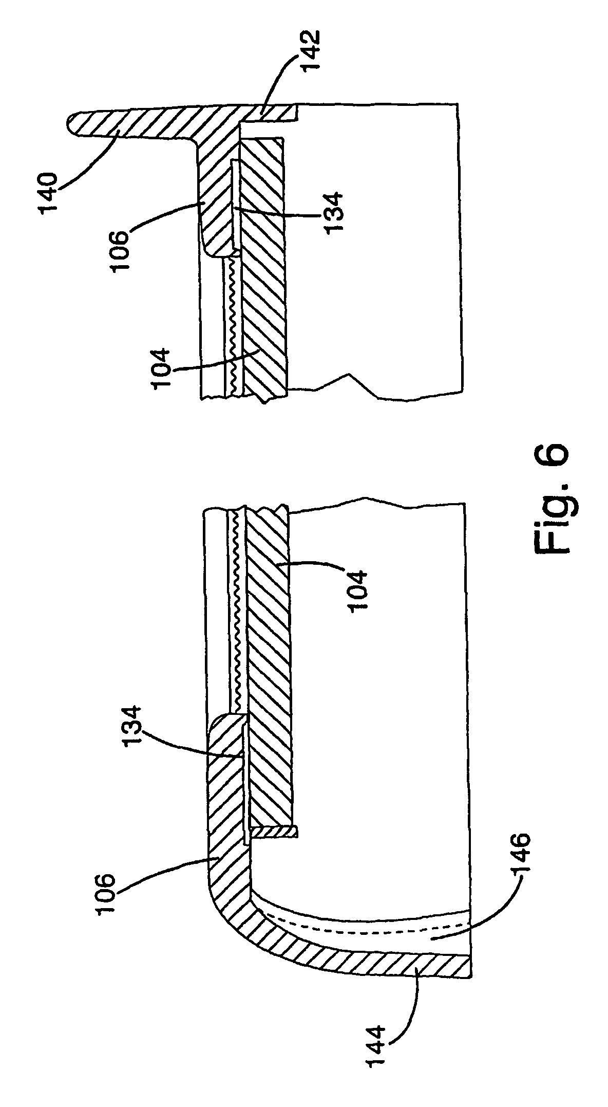 Heat staked shelf