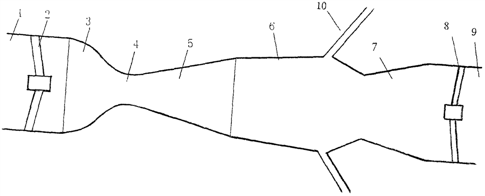 A high-speed vortex flow gas separation device