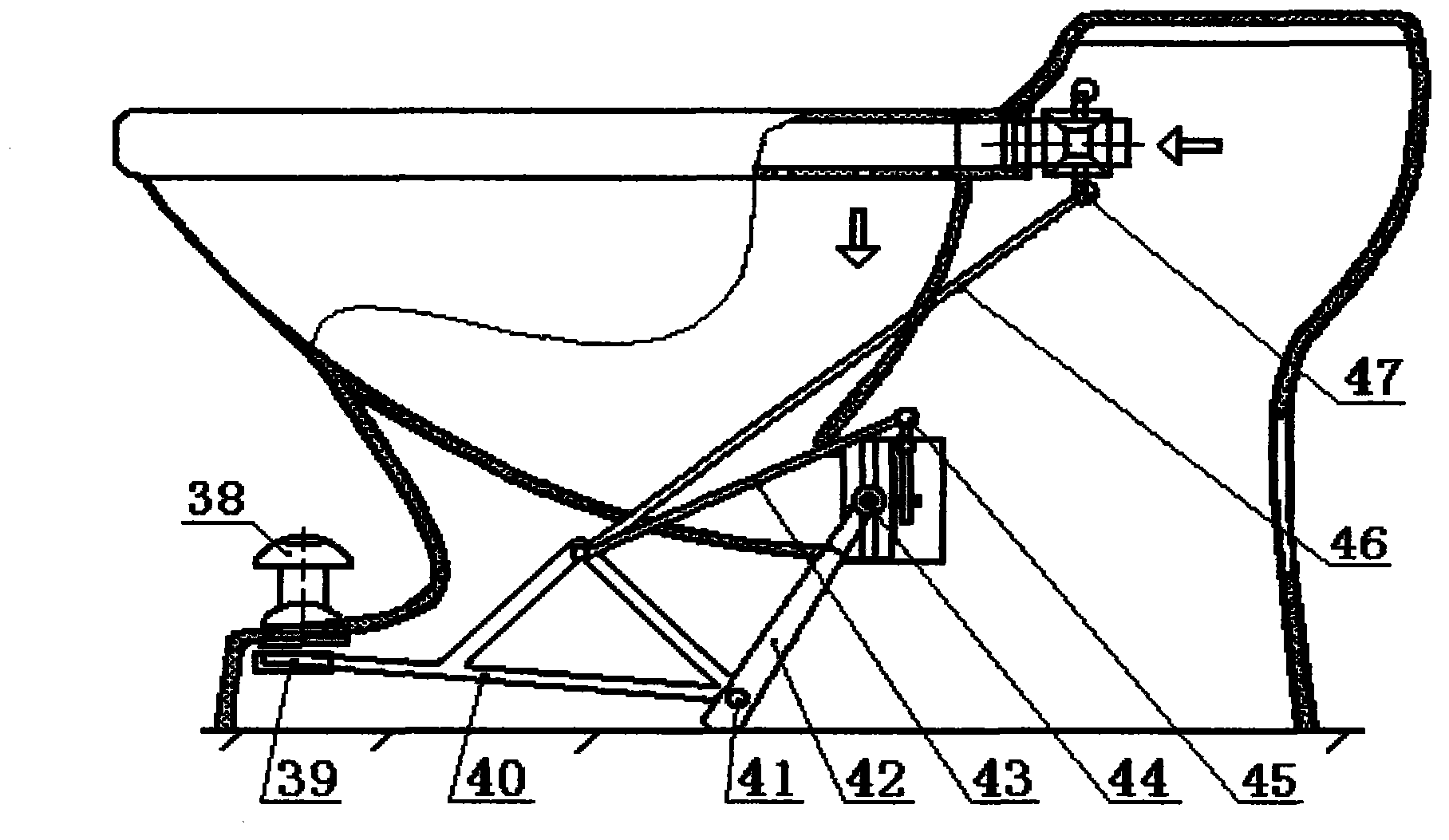 Quick-discharge non-return environmental-protection toilet