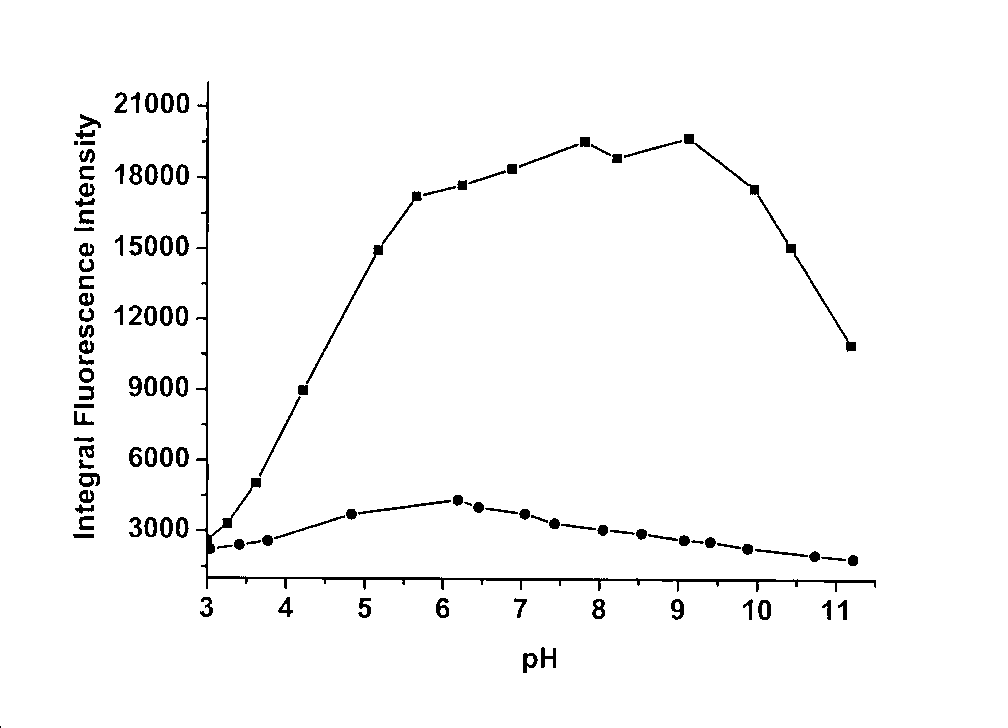 Cadmium ion fluorescence probe, preparation method and application