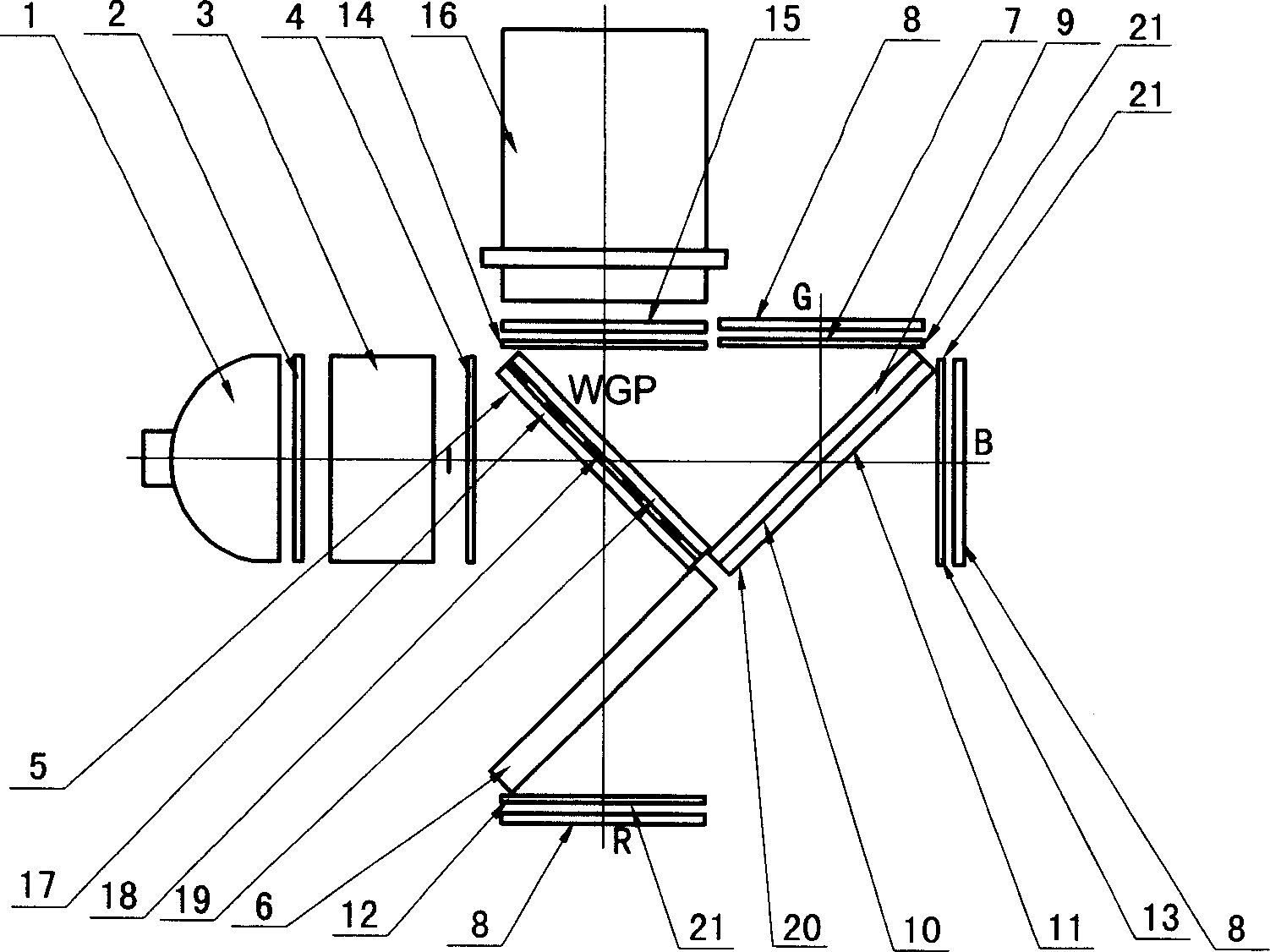 Reflective type silicon-based liquid crystal microdisplay optical engine