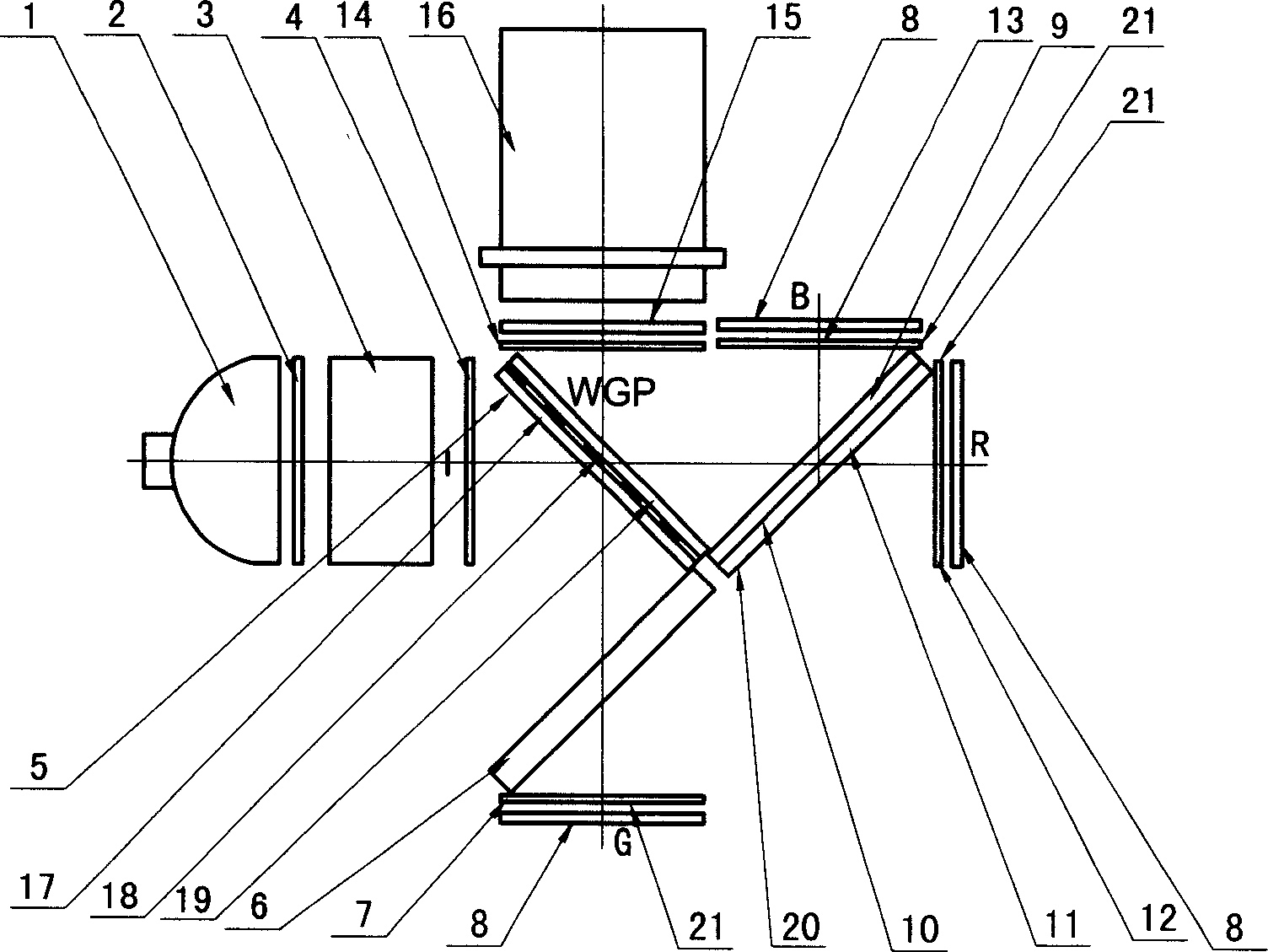 Reflective type silicon-based liquid crystal microdisplay optical engine