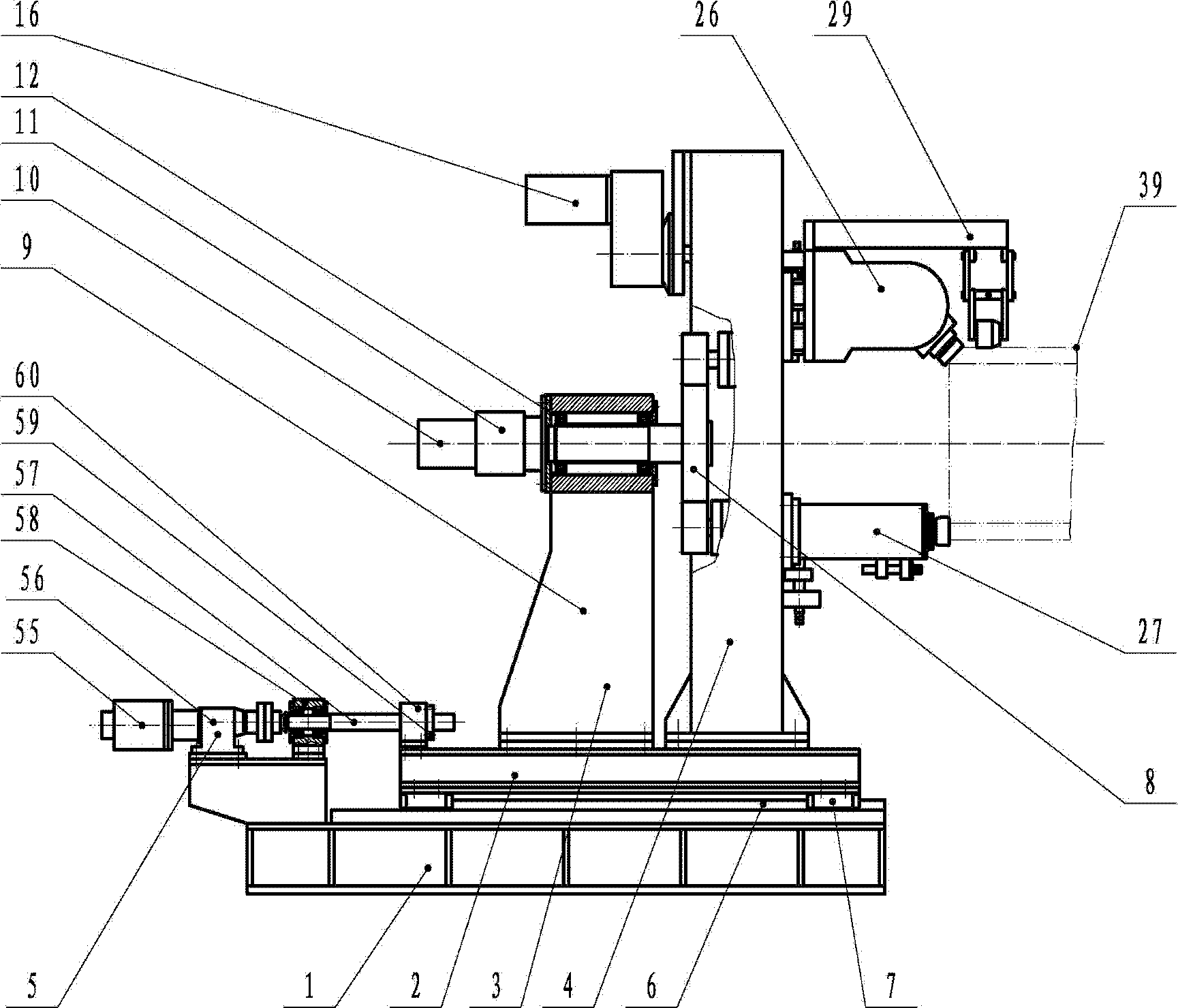 Machining equipment for high-grade steel pipe end surfaces with large apertures and wall thicknesses