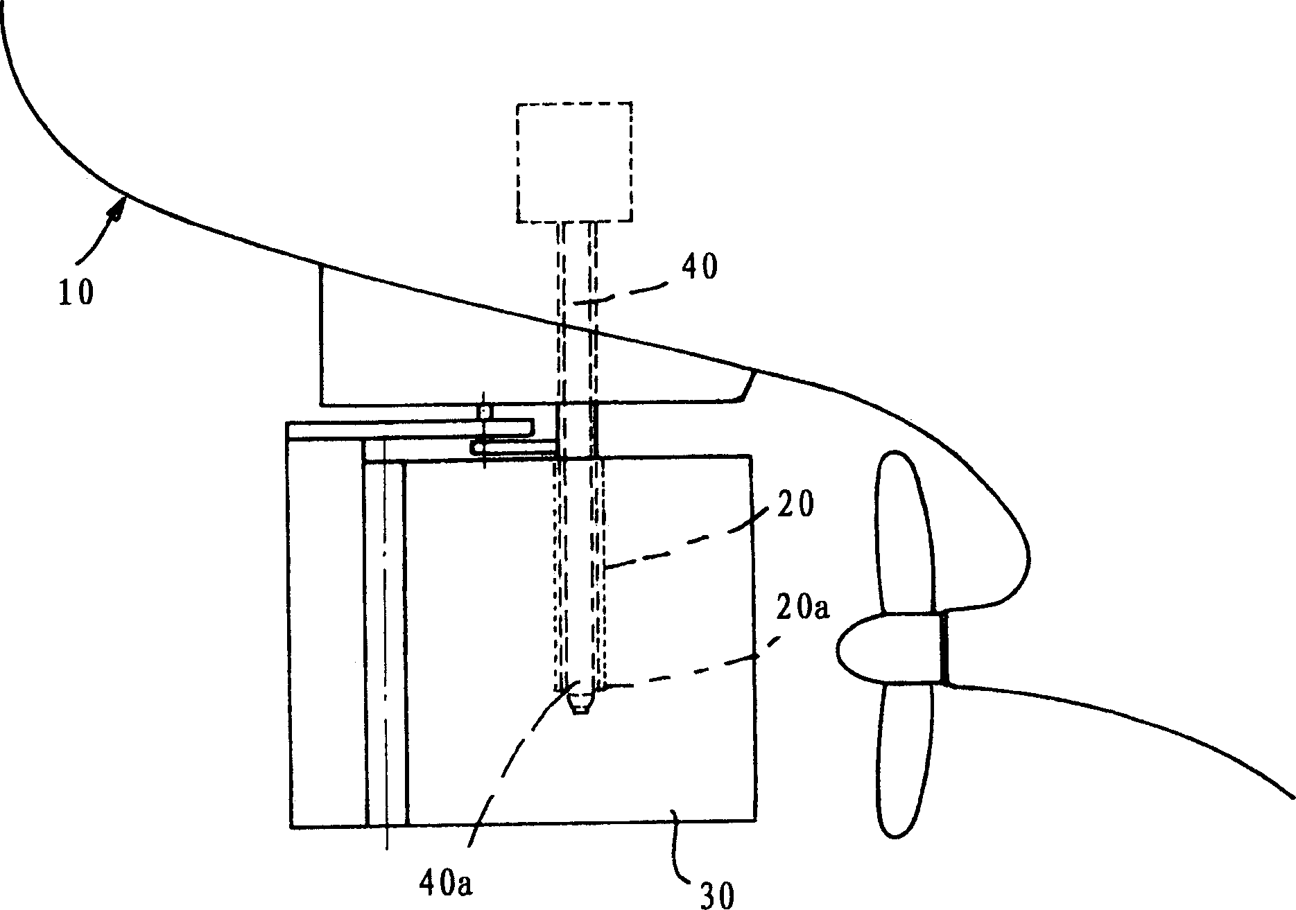 Rudder post for rudders for water vehicles