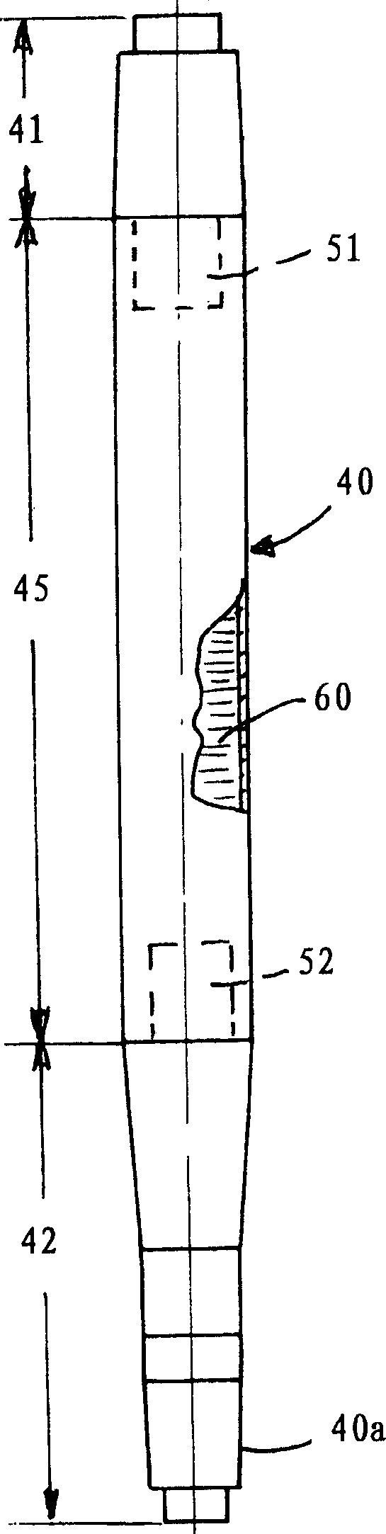 Rudder post for rudders for water vehicles