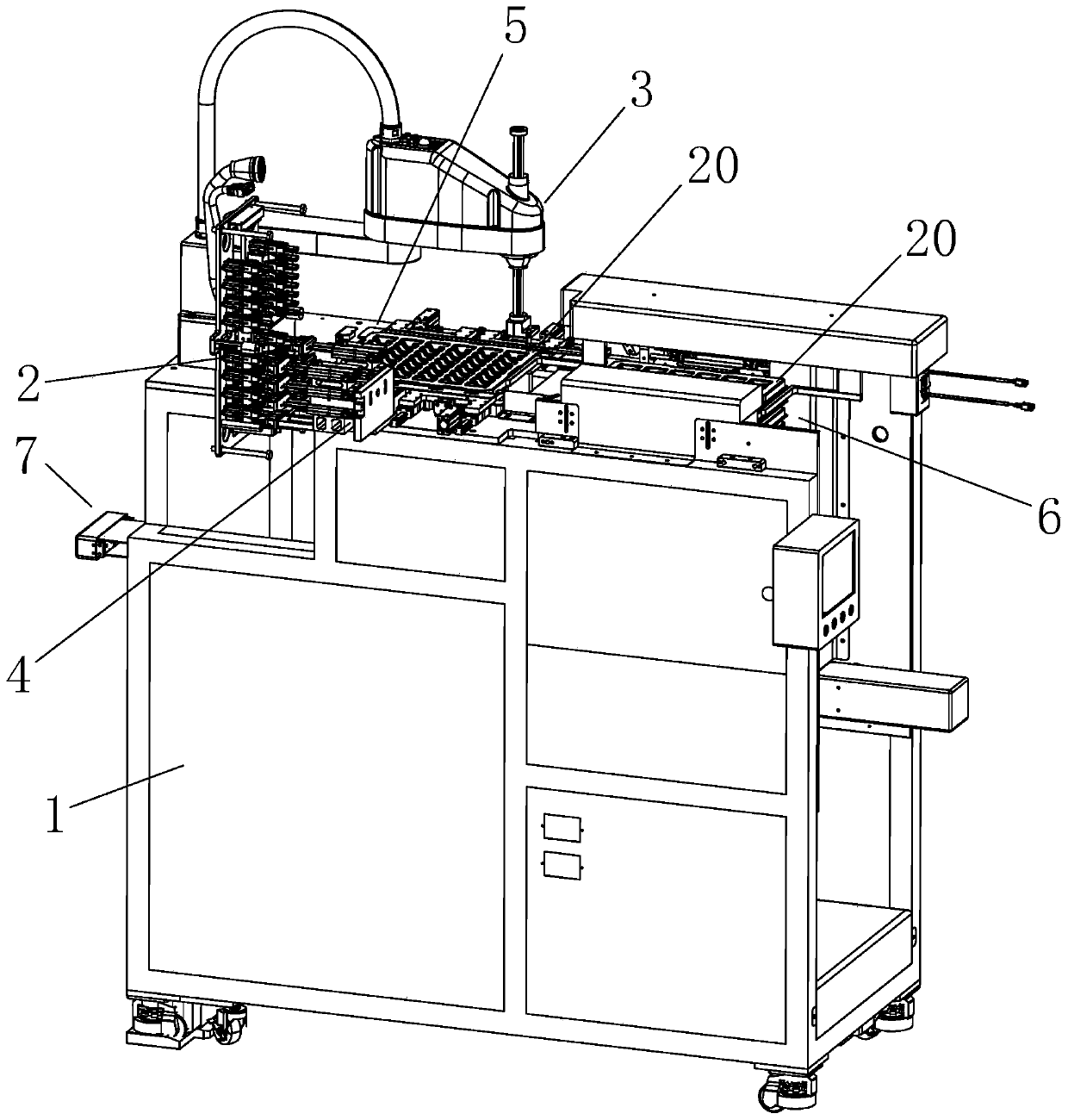 Automatic tray placing device