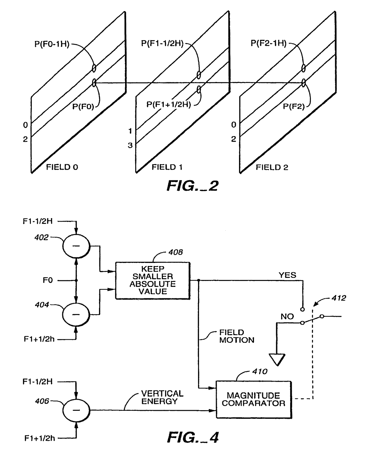 Interlaced video field motion detection