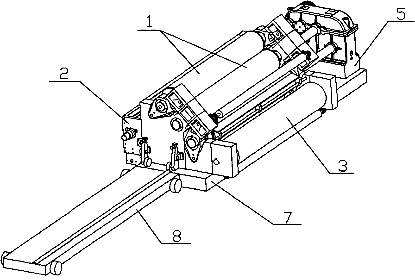 Corrugating machine capable of quickly changing roll