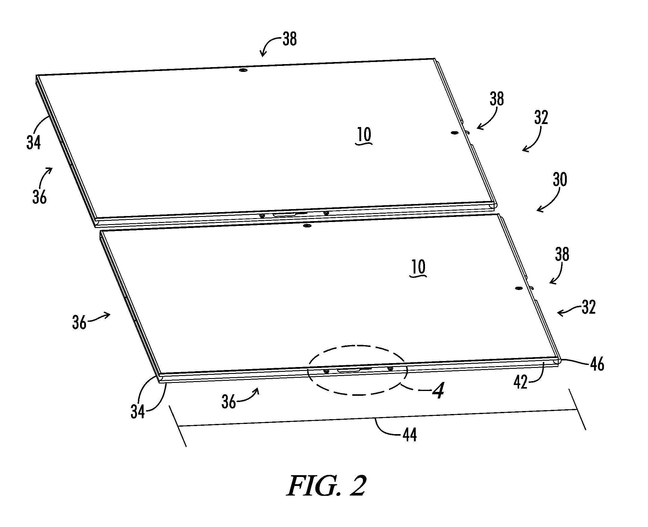 Portable panel construction and method for making the same