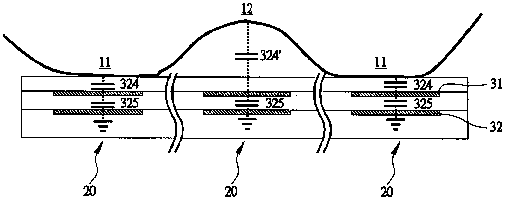 Fingerprint identification sensor packaging structure and method