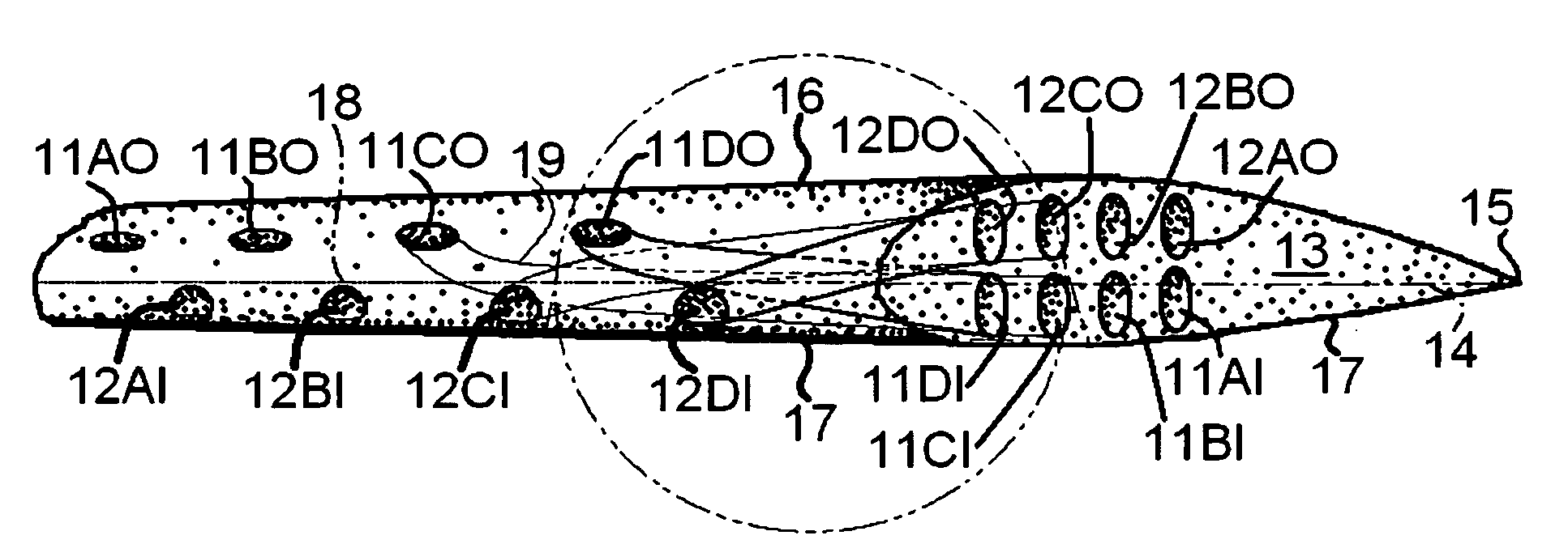 Surface flow diverting and static charging ducted pores on wing or blade tip to reduce wake and BVI noise