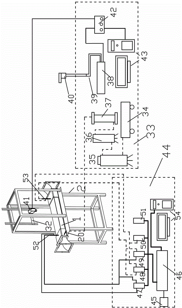 Flow field characteristic experiment device of combustion chamber of hydrogen-burning gas turbine