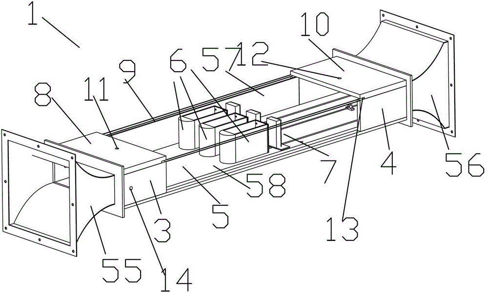 Flow field characteristic experiment device of combustion chamber of hydrogen-burning gas turbine