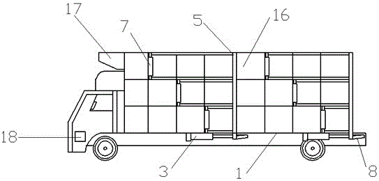 Trapezoidal expansion type beekeeping truck