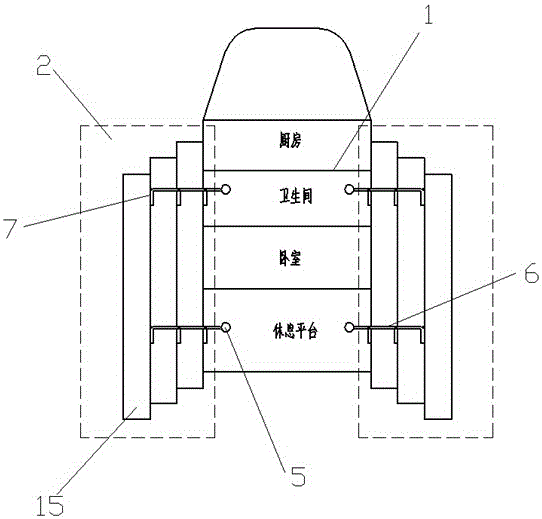 Trapezoidal expansion type beekeeping truck